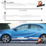 Car Sticker Car Auto Side Car Dual Racing Stripes for Benz A Class Vinyl Lower Door Decals Side Stickers Car Styling